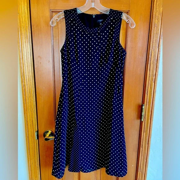 princess polly baby blue dress Ann Taylor | Dresses | Euc Ann Taylor Sleeveless Black W White Polka Dot  Dress Size P
